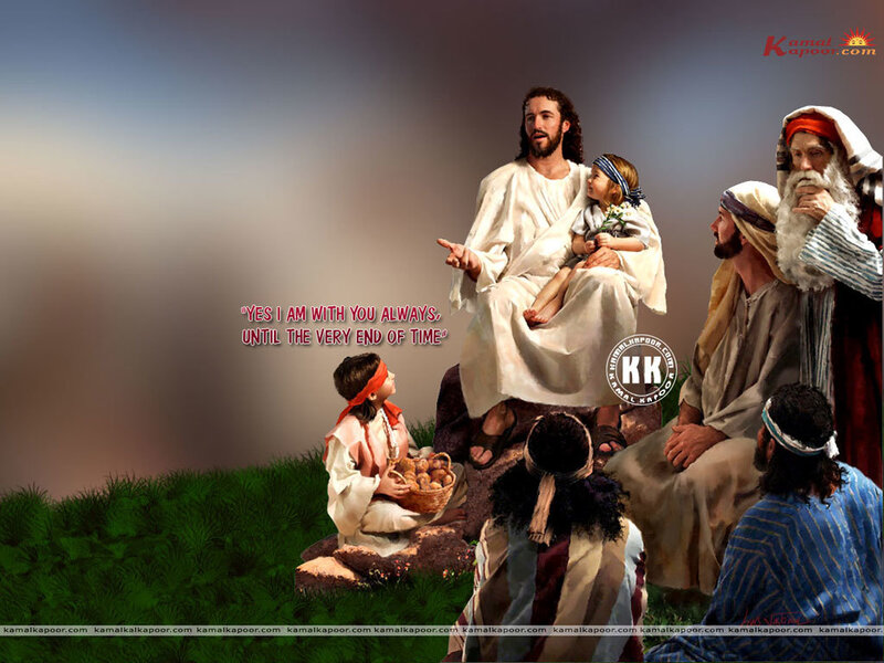 Jesus with Children — White