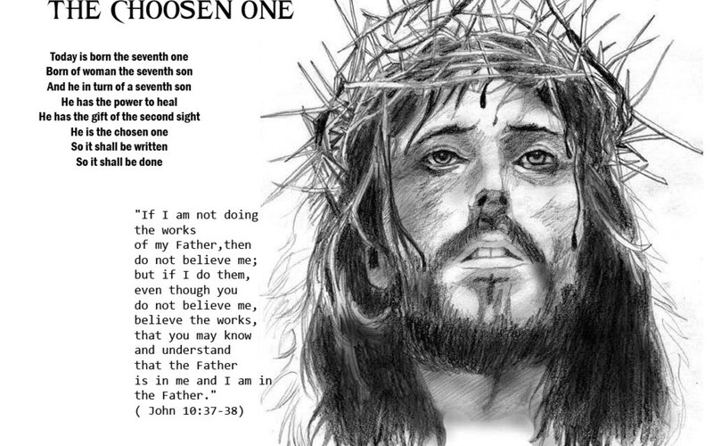 Jesus with Crown of Thorns — Black, Dramatic