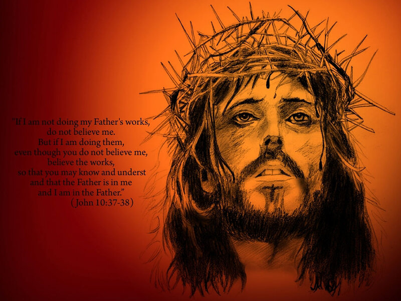 Jesus with Crown of Thorns — Red, Dramatic
