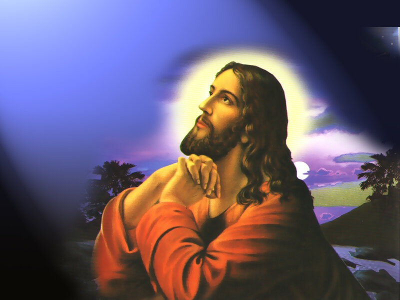 Jesus with Halo — Blue