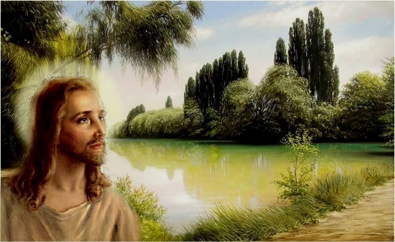 Jesus with Halo — Green