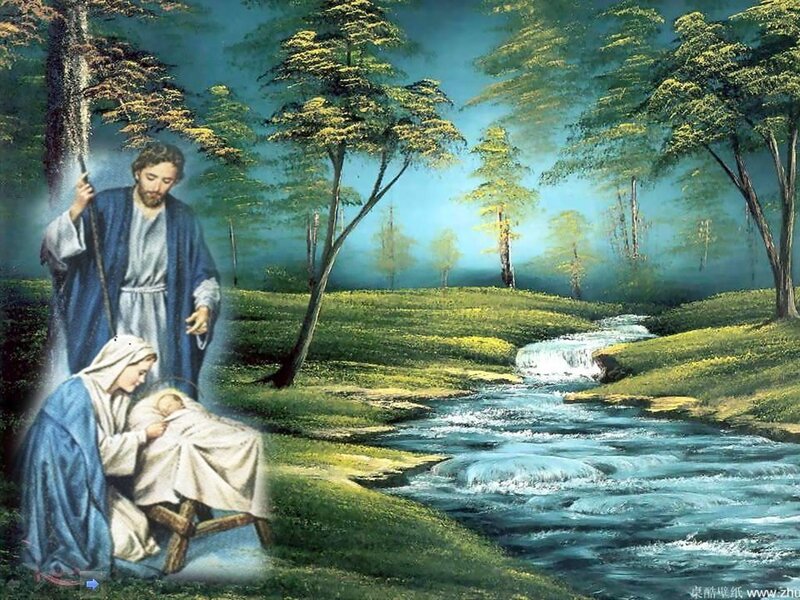 Jesus with Mary and Baby