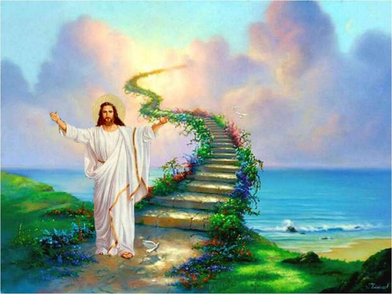 Jesus with Open Arms — Blue