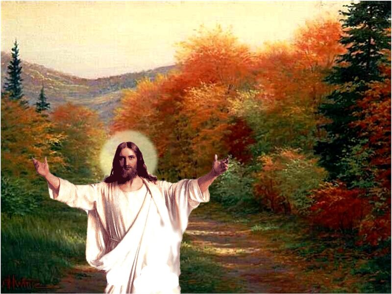 Jesus with Outstretched Arms — White