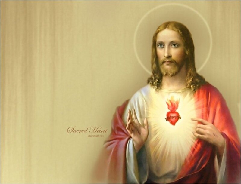 Jesus with Sacred Heart — Red