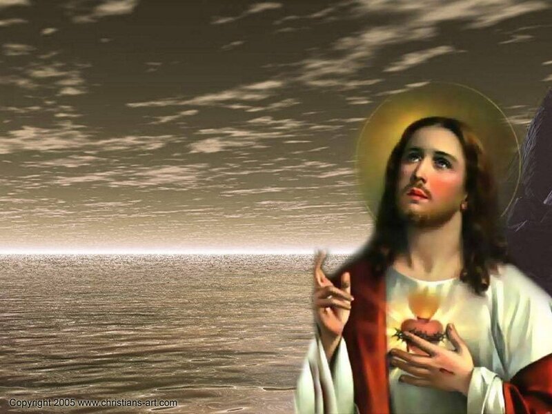 Jesus with Sacred Heart — White