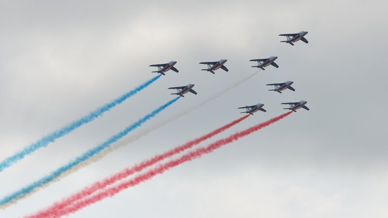Jet Aircraft Formation — Blue, Dynamic