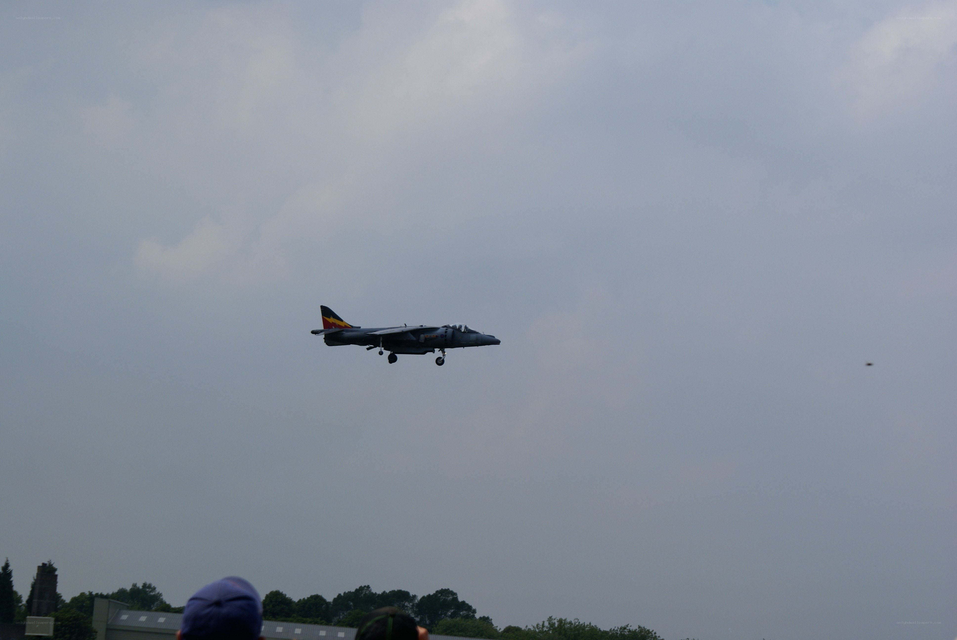 Jet aircraft in flight