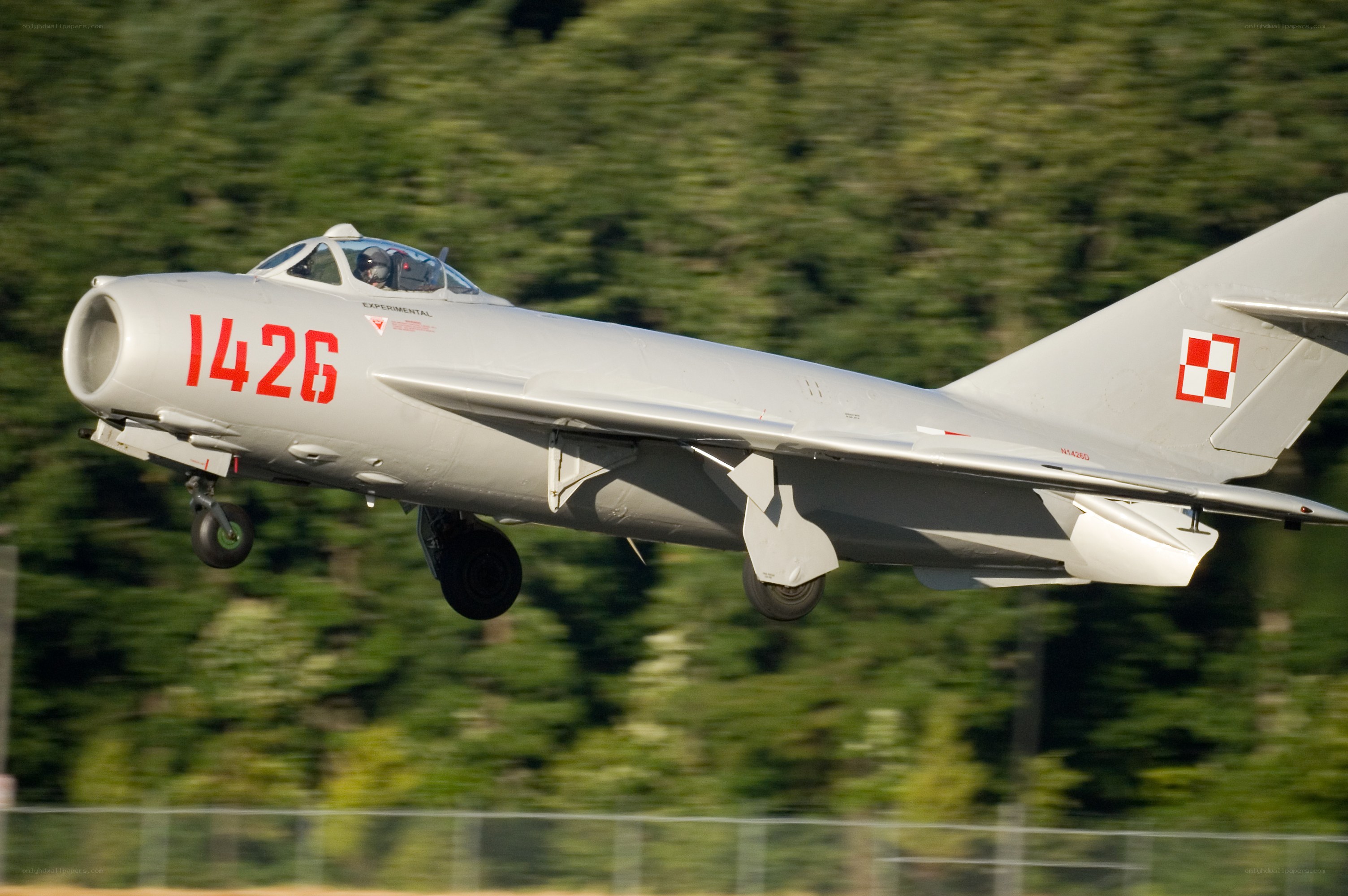 Jet aircraft in flight