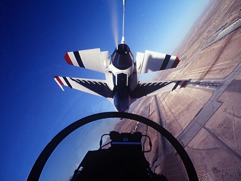 Jet aircraft in flight