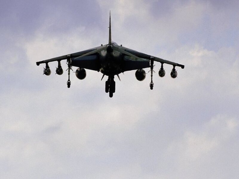 Jet aircraft in flight