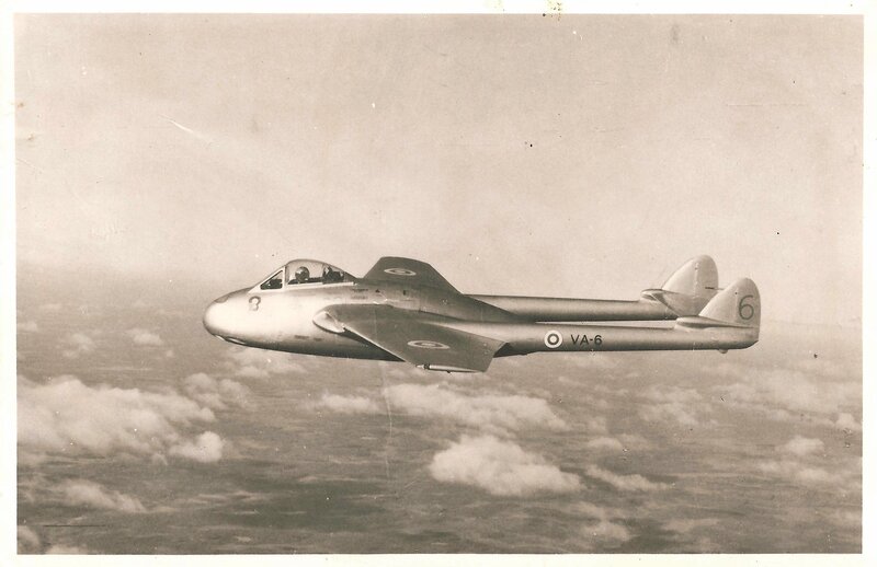 Jet Aircraft in Flight — Black