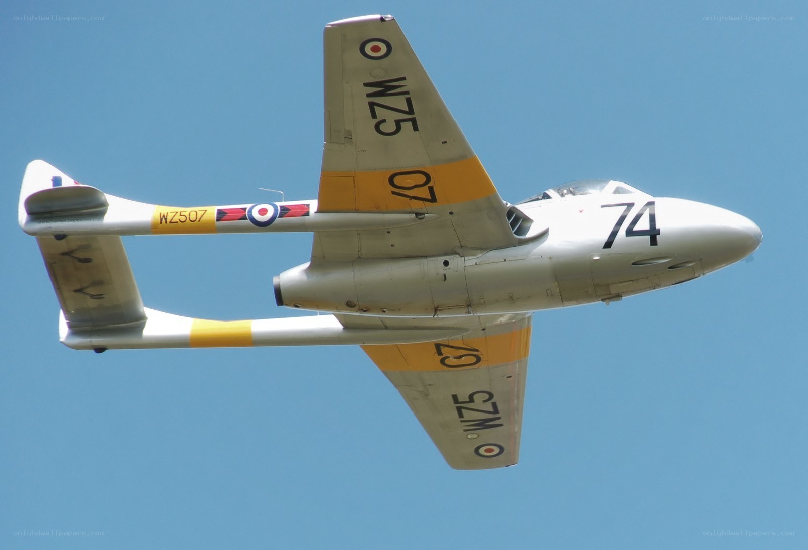 Jet aircraft in flight