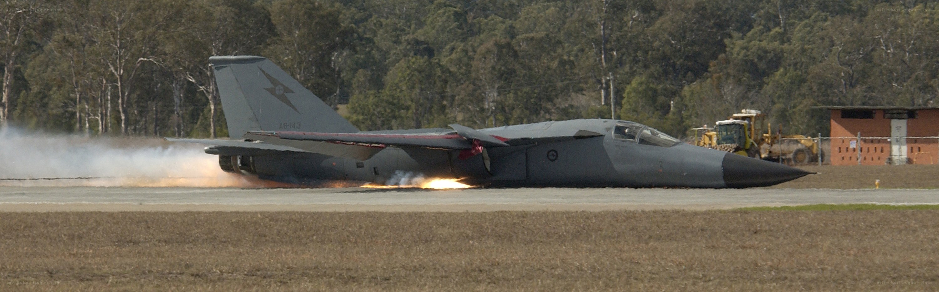 Jet aircraft on runway