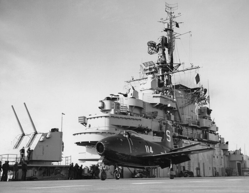 Jet Aircraft on Ship Deck