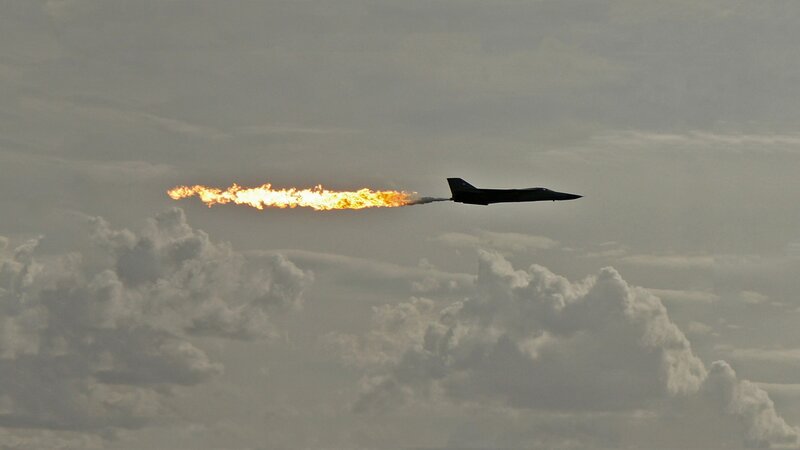 Jet Aircraft with Afterburner — Gray