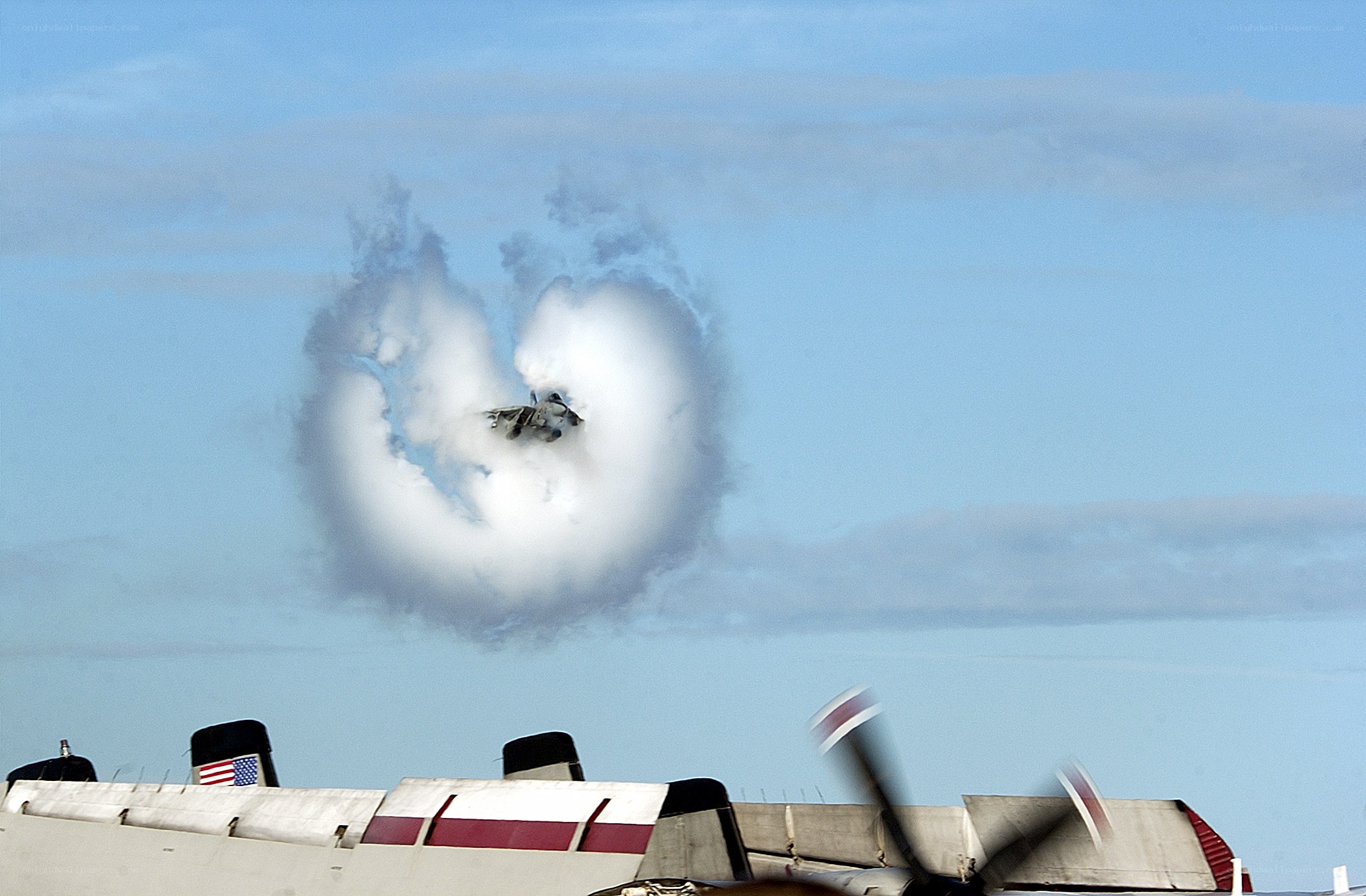 Jet breaking the sound barrier