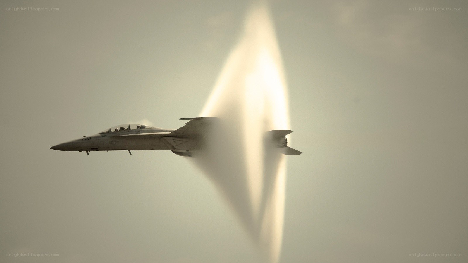 Jet breaking the sound barrier