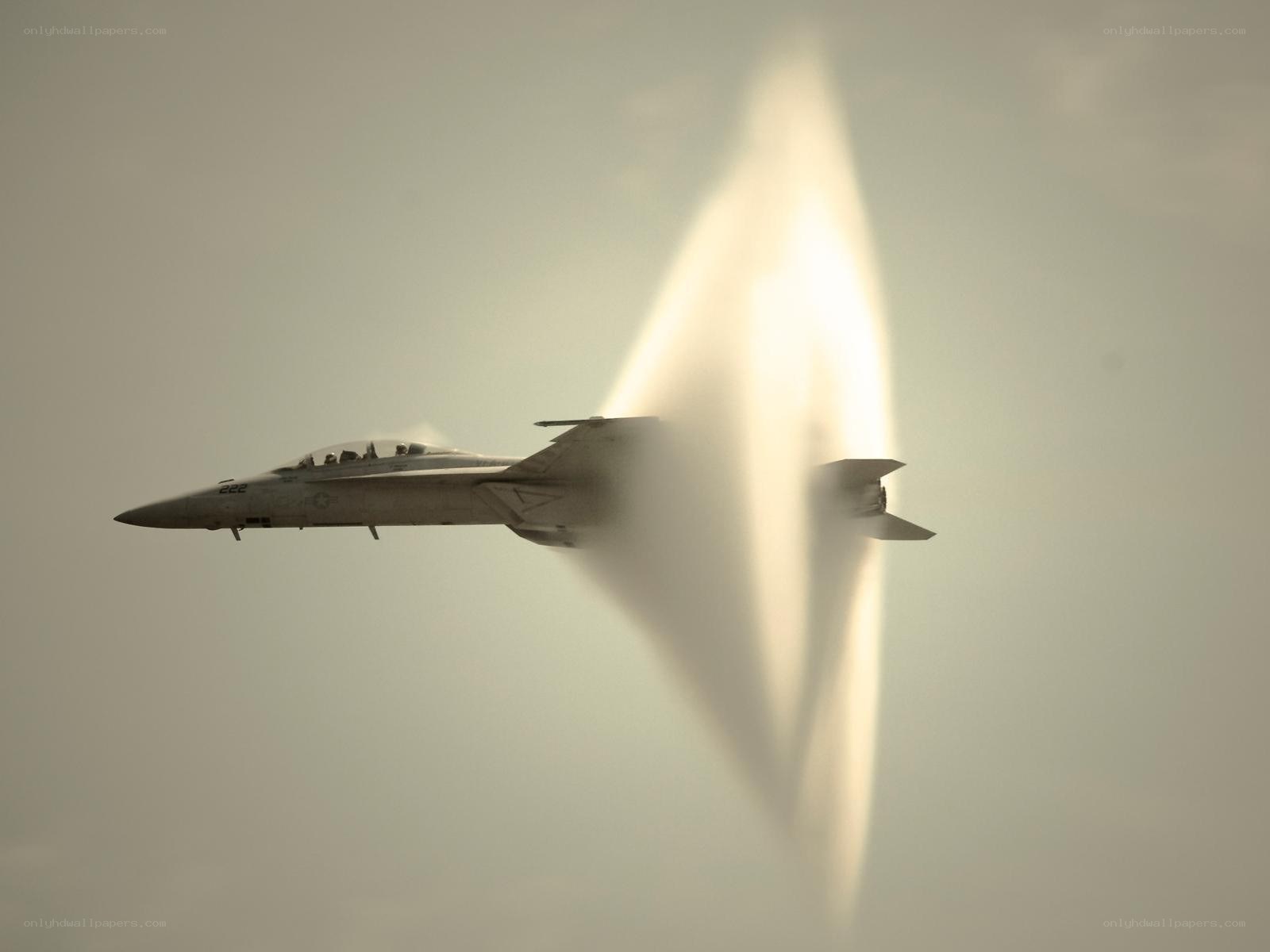 Jet breaking the sound barrier