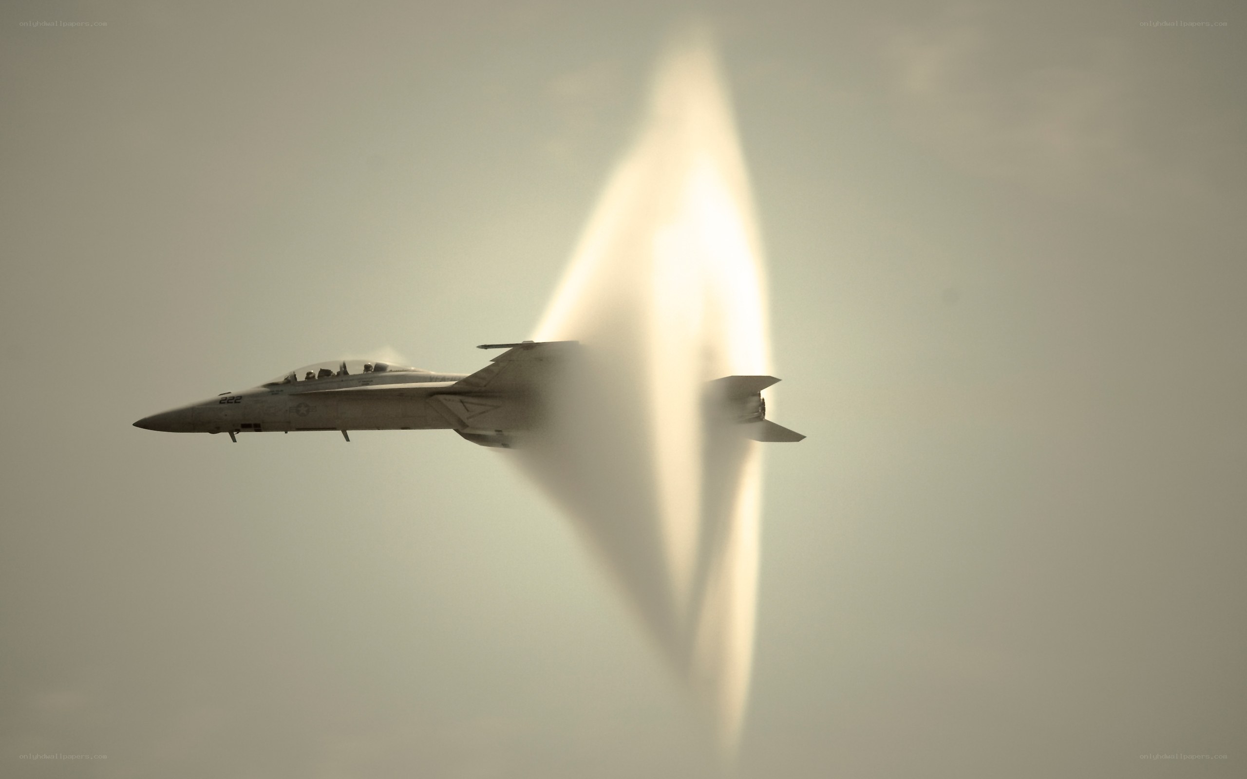Jet breaking the sound barrier