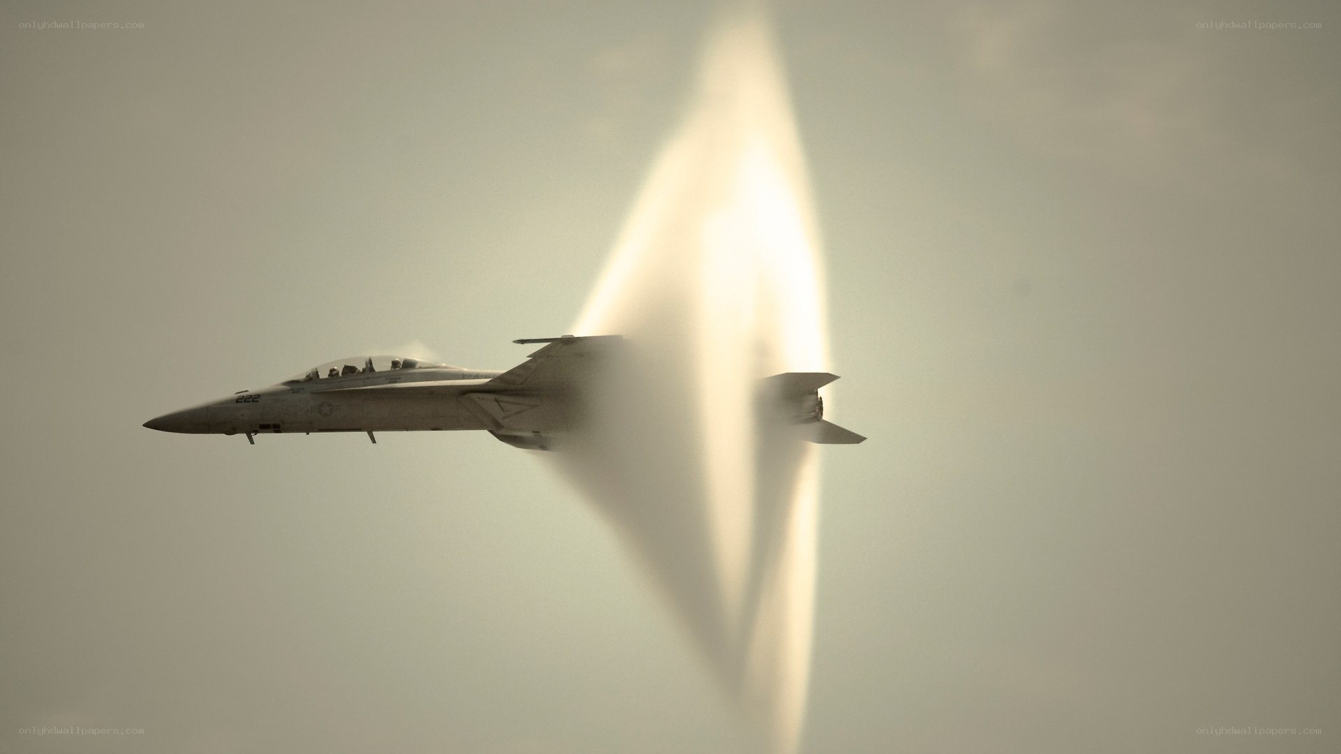 Jet breaking the sound barrier
