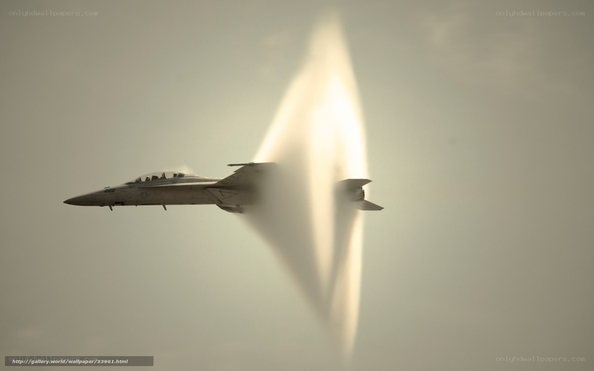 Jet breaking the sound barrier