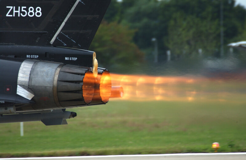 Jet Engine Exhaust — Orange