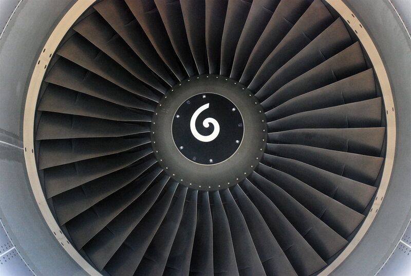 Jet engine fan view