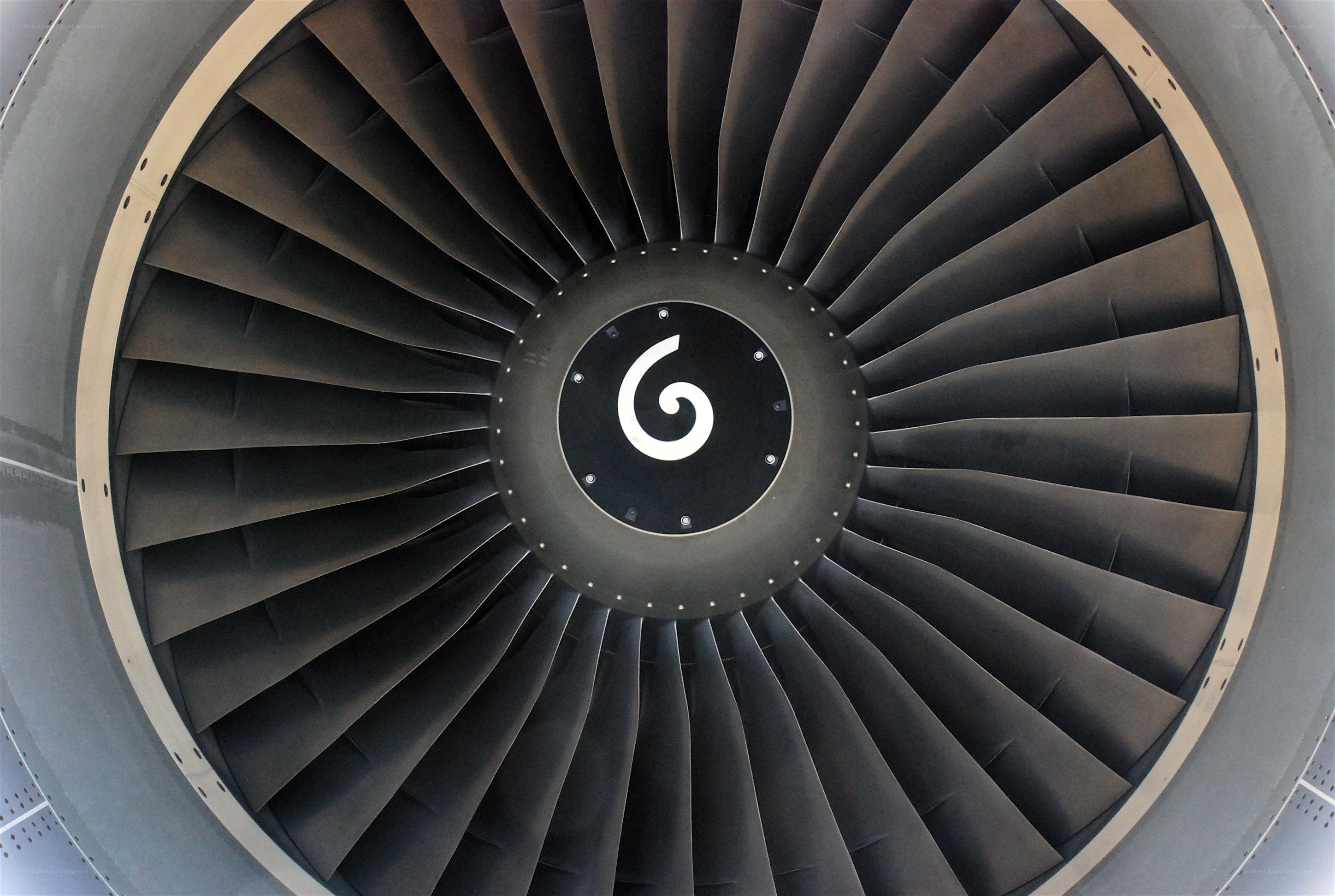 Jet engine fan view