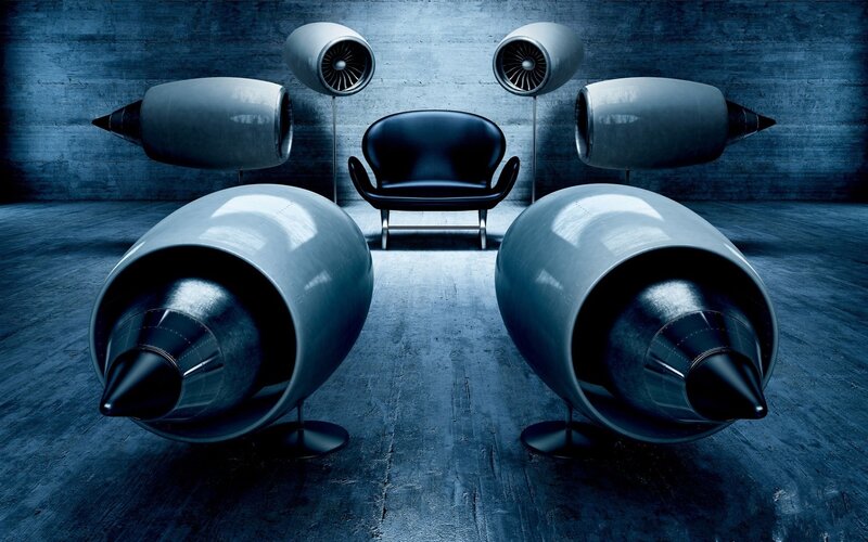 Jet engine furniture display