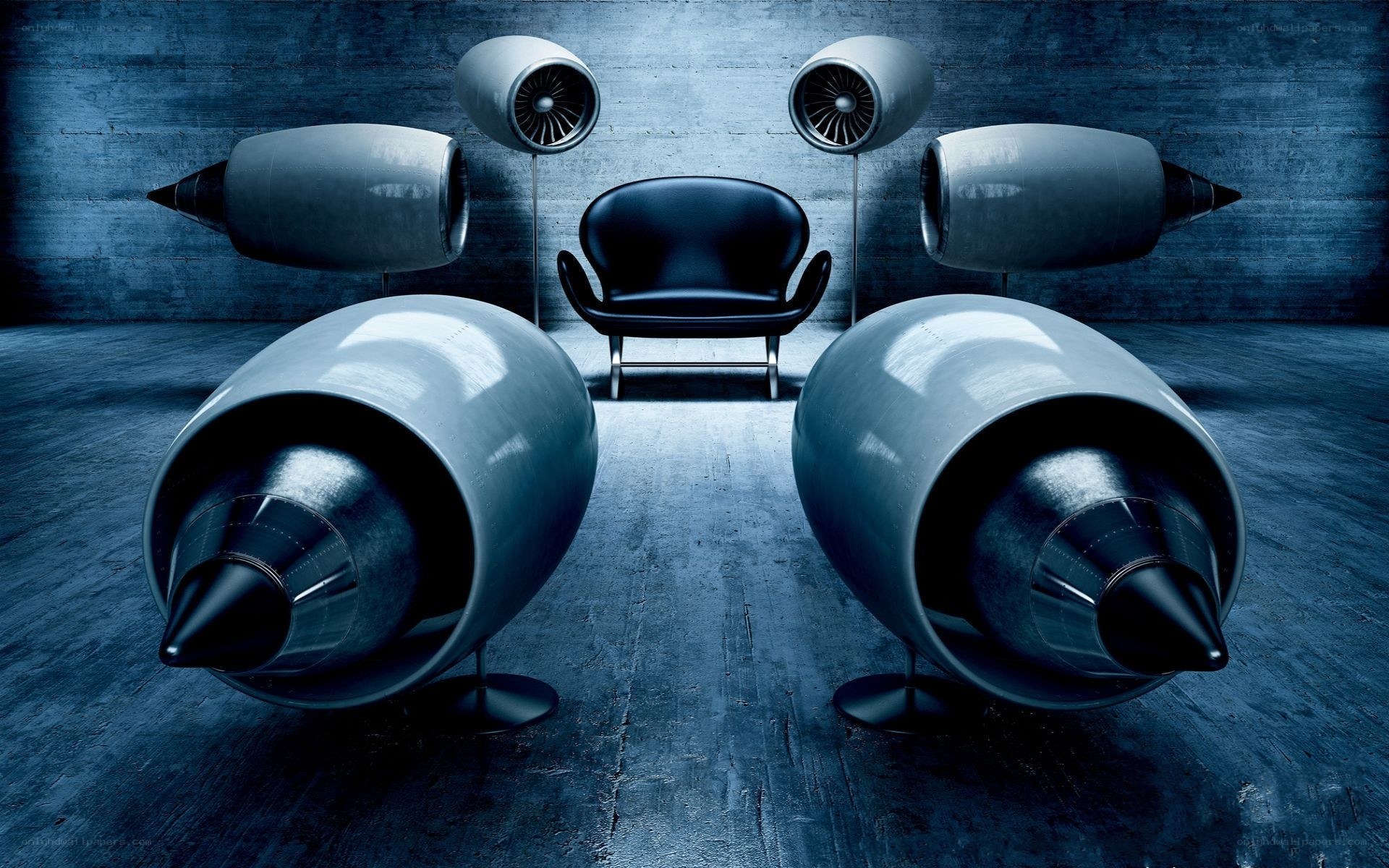 Jet engine furniture display