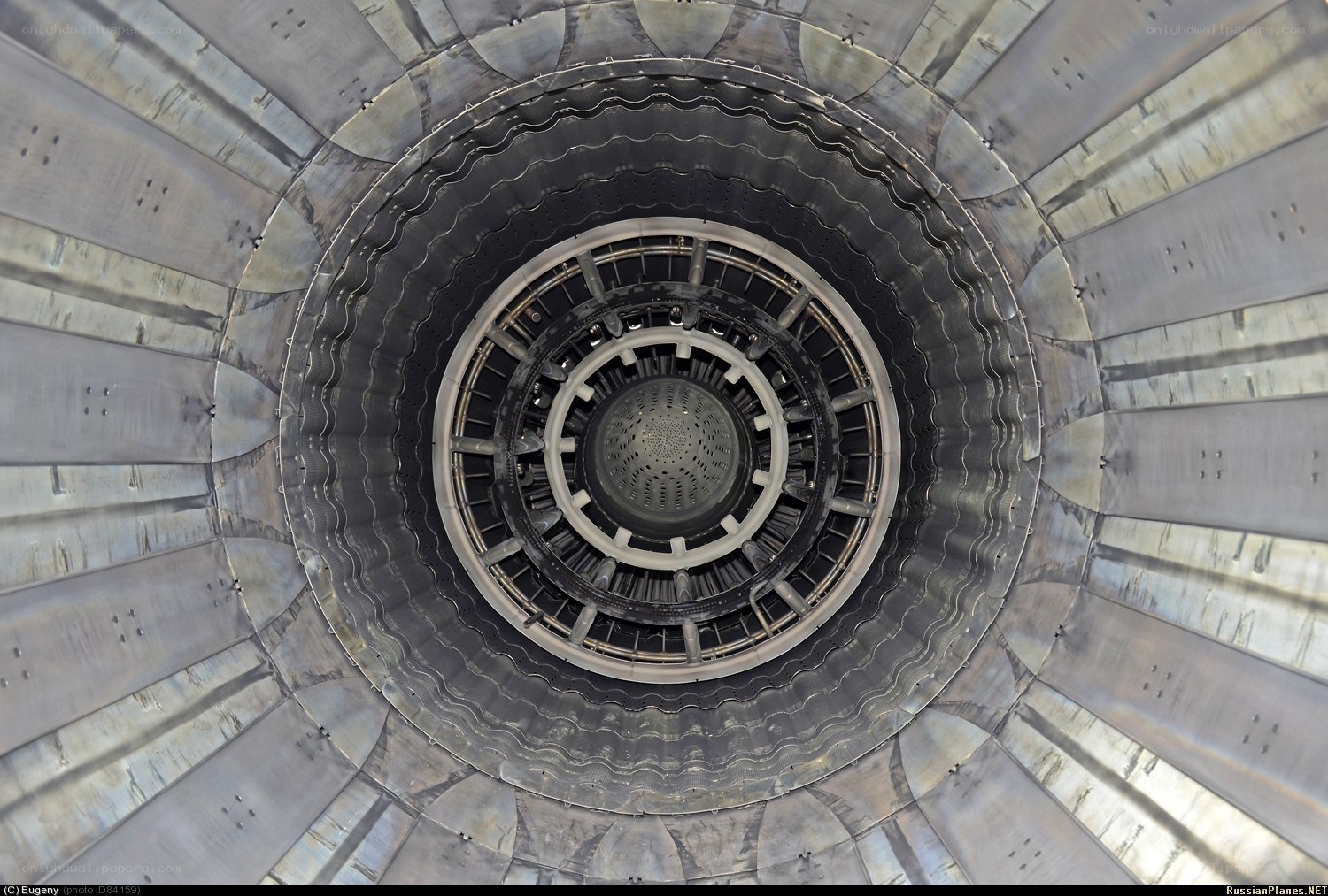 jet engine interior view