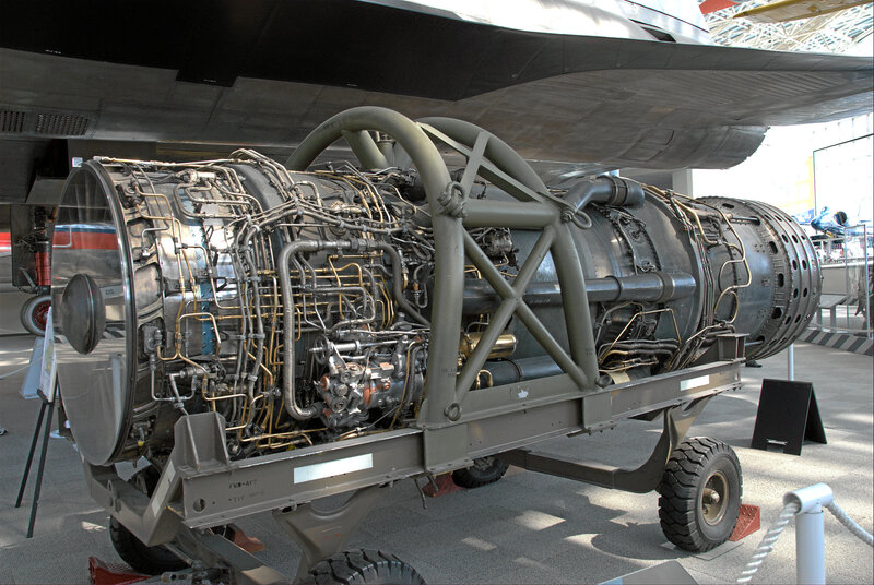 Jet engine on display