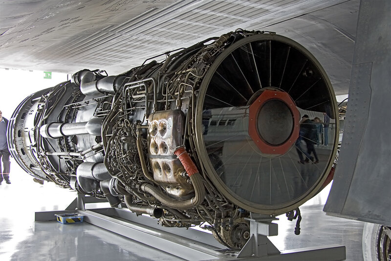 Jet Engine on Display — Gray, Neutral