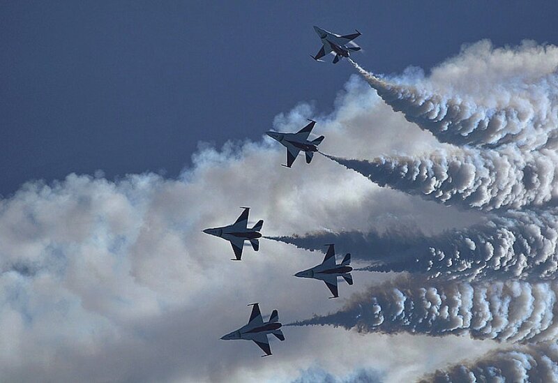 Jet fighter aerobatic team
