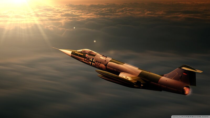 Jet Fighter Aircraft — Gray, Dramatic