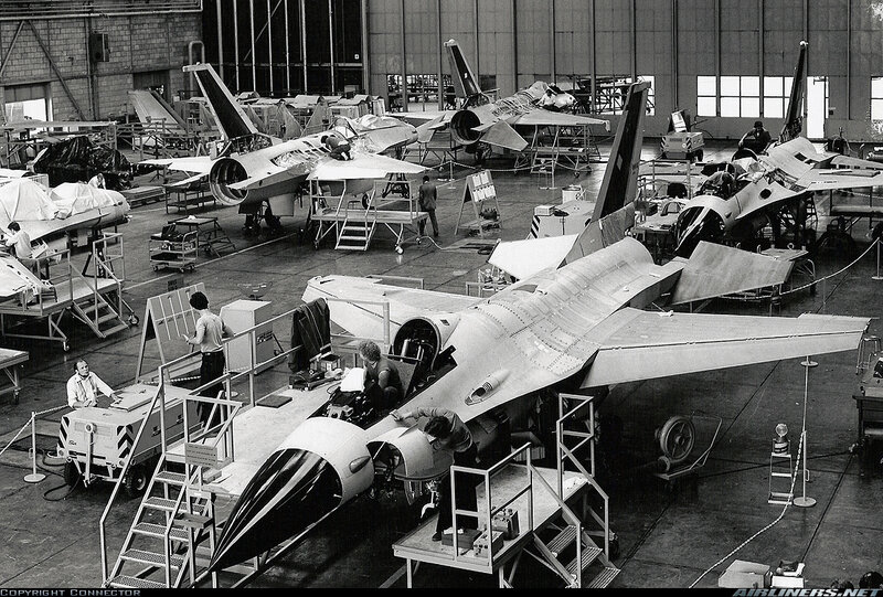 Jet fighter assembly line