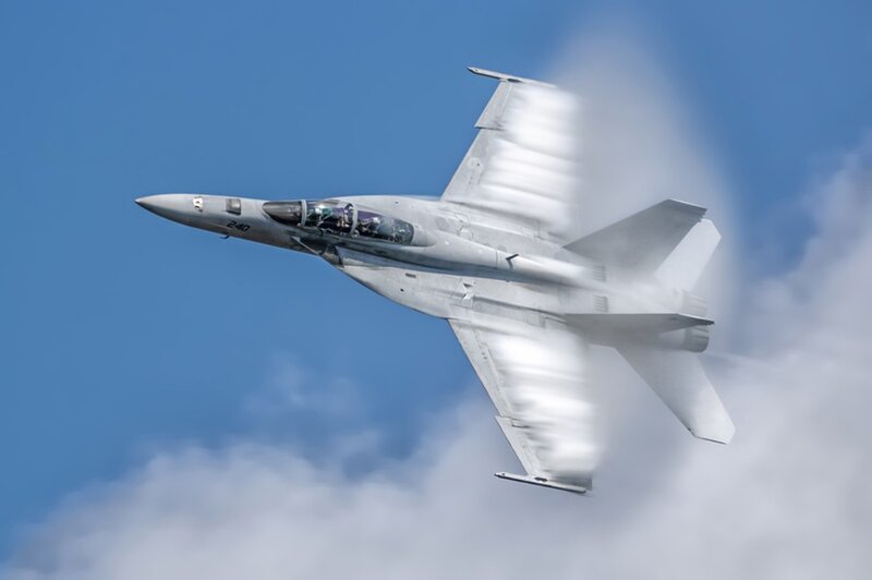 jet fighter breaking sound barrier