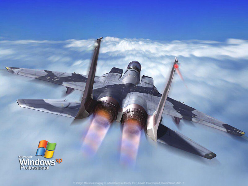 Jet fighter flying above clouds