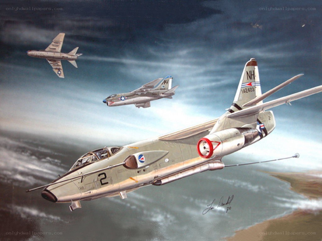 Jet fighter formation in flight