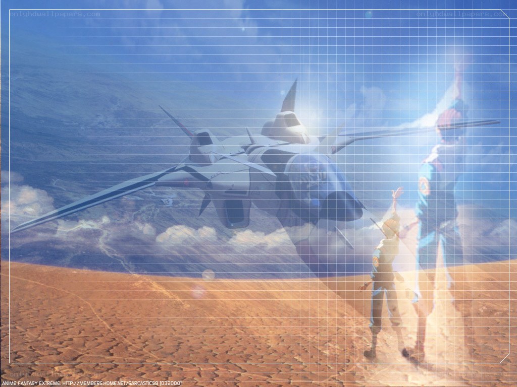Jet fighter in desert landscape
