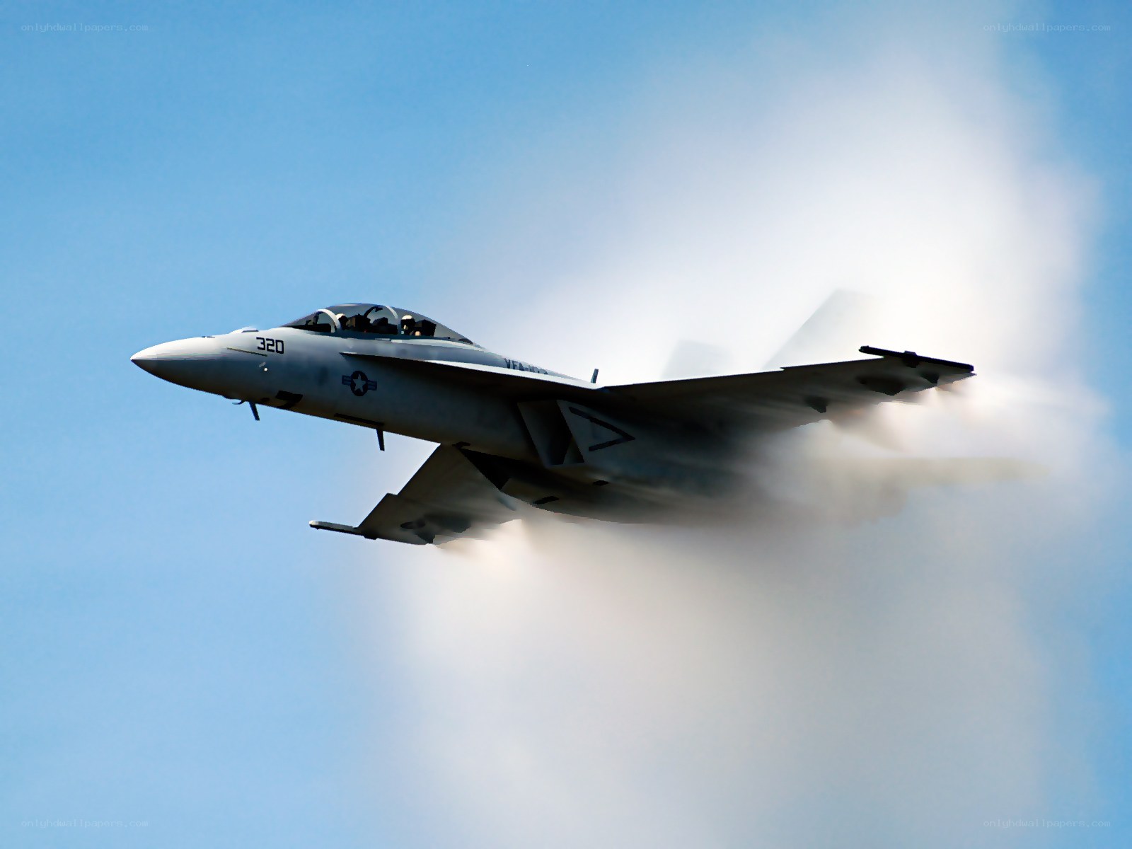 Jet fighter in flight
