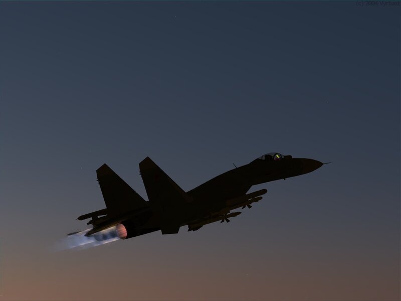 Jet fighter in flight