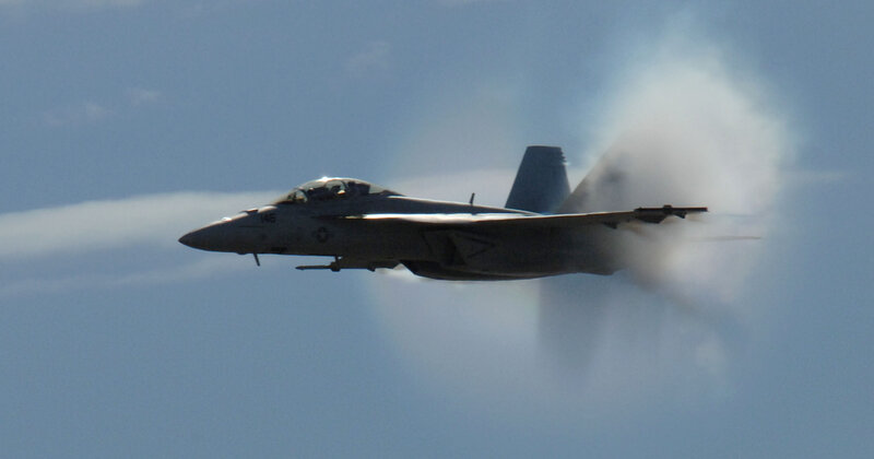 jet fighter in flight