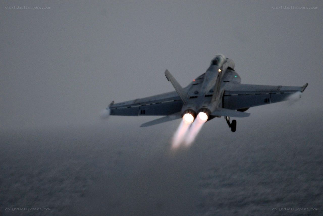 jet fighter in flight