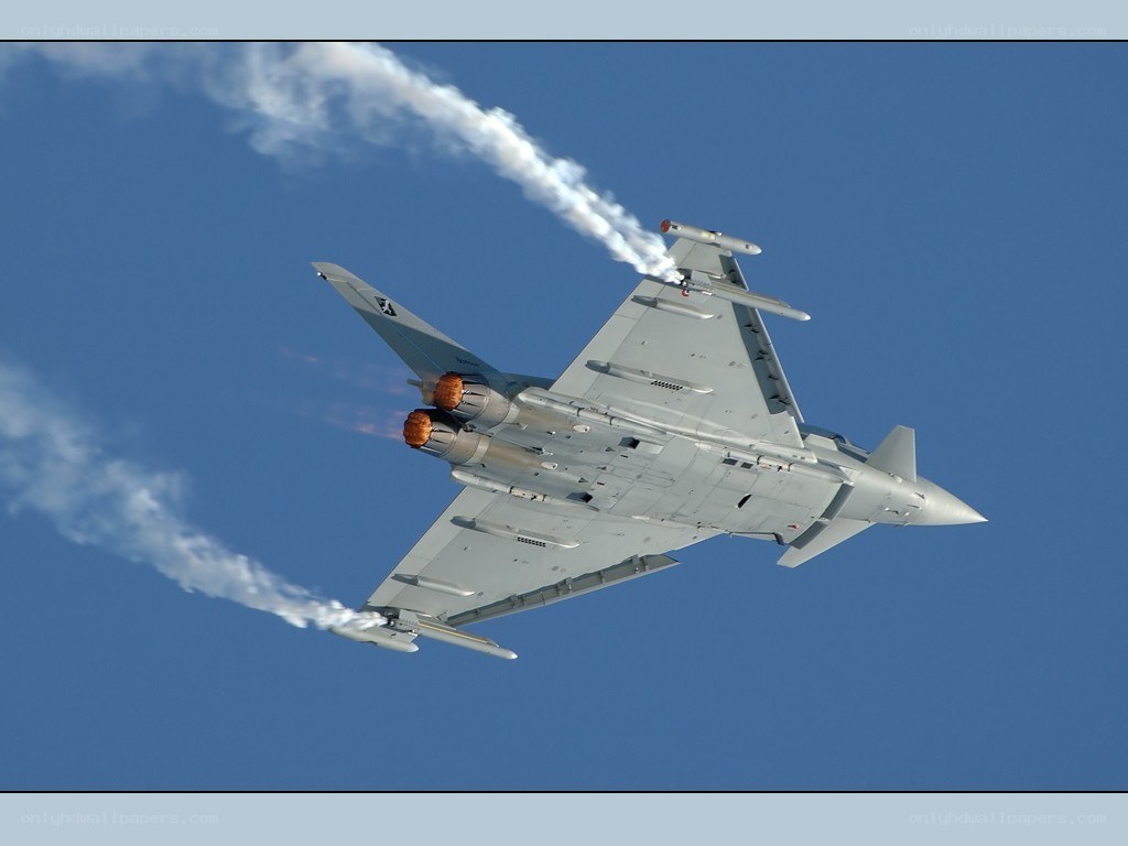 Jet fighter in flight