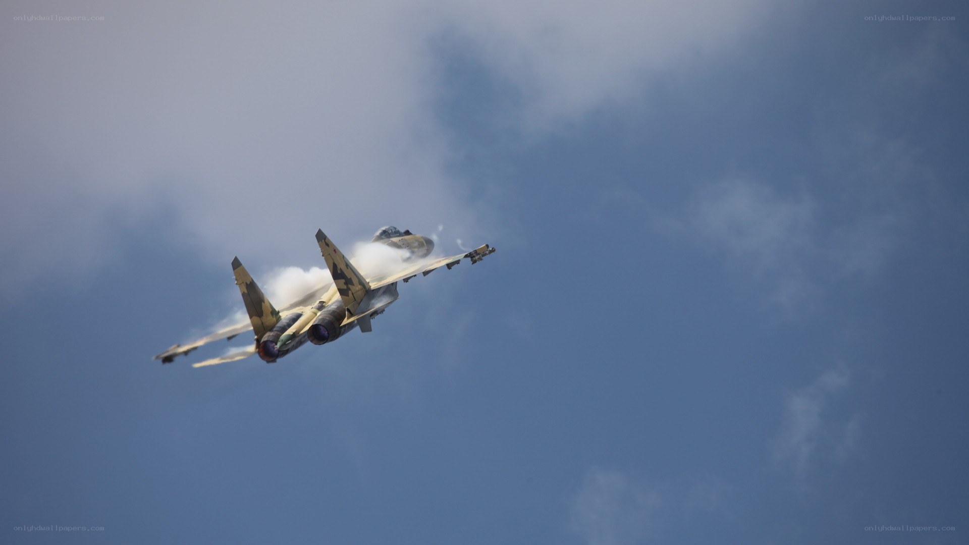 jet fighter in flight