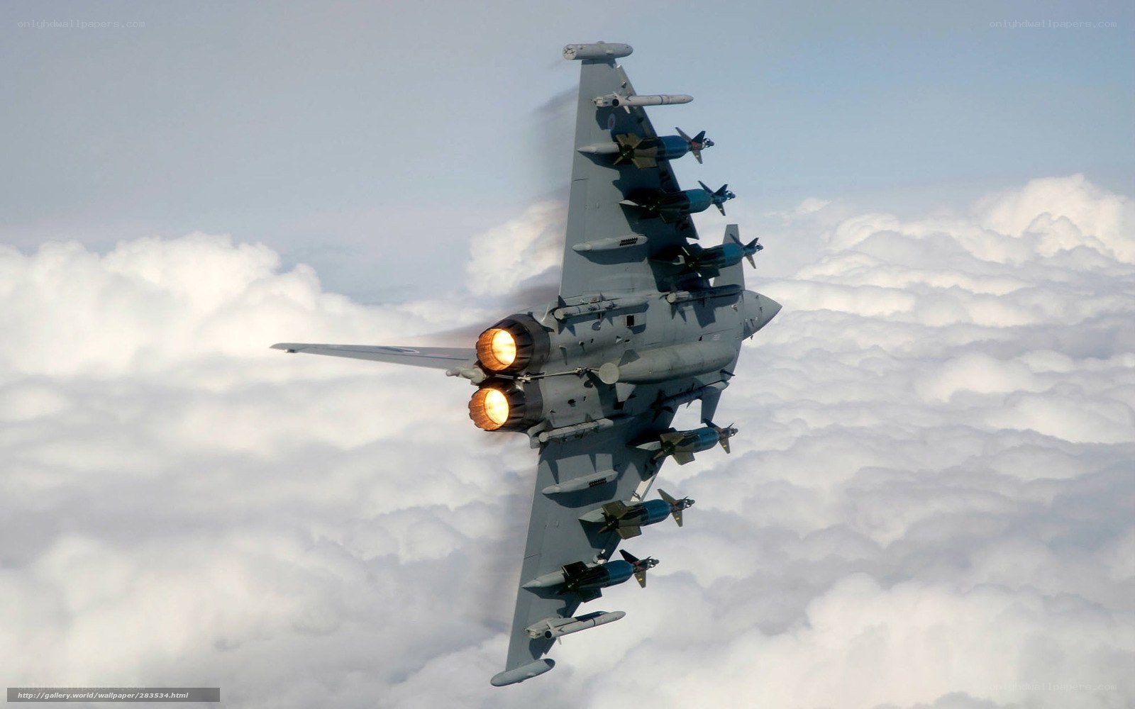 Jet fighter in flight