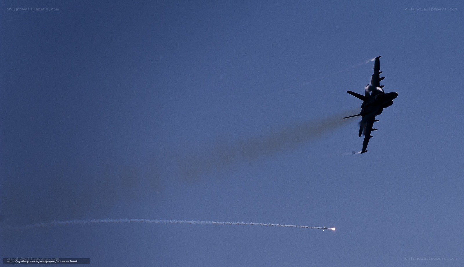 Jet fighter in flight
