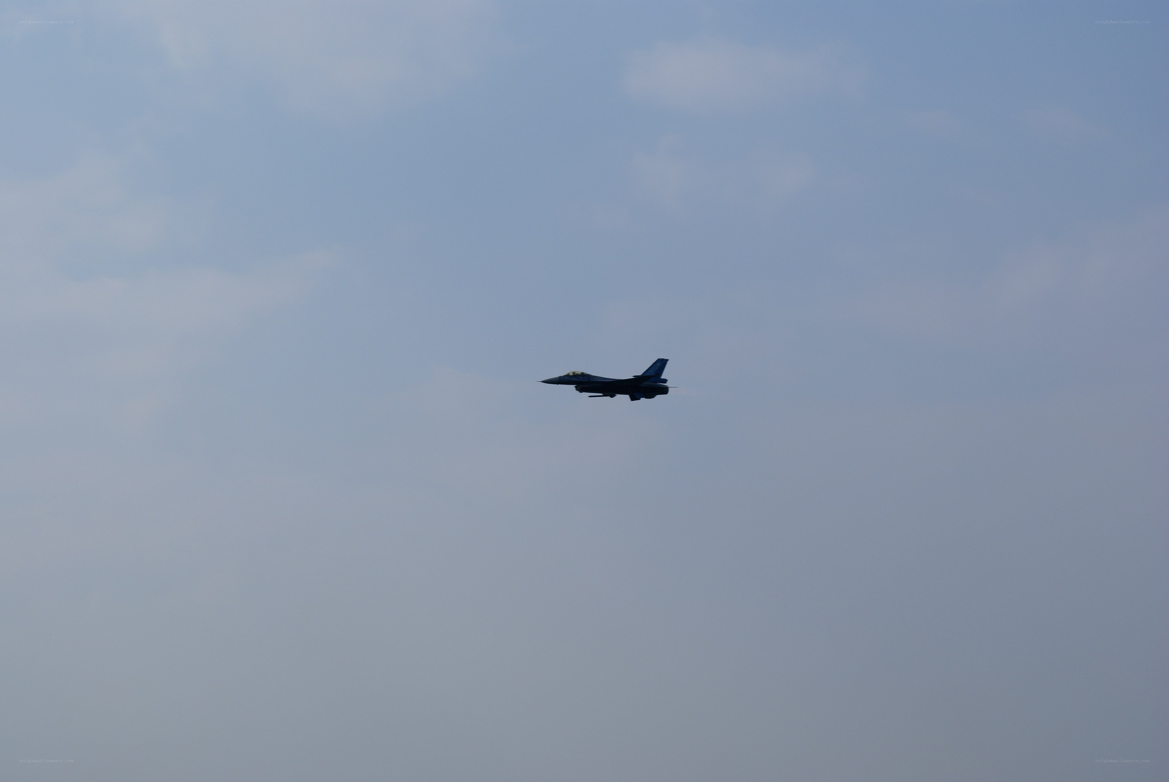 Jet fighter in flight